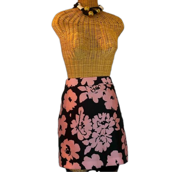 Milly Dresses & Skirts - Milly floral black pink mini happy skirt